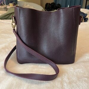 Almost Perfect Portland Leather Goods Butterfly Bag in Plum